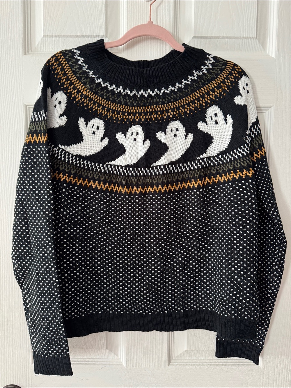 Fair Isle style Halloween Ghost Sweater
